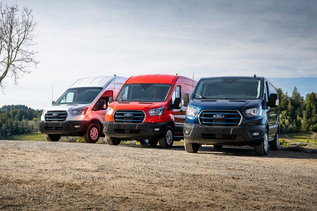 Three Ford Transits
