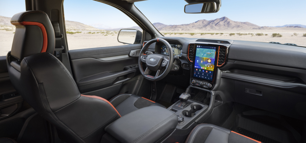 Ford Ranger Raptor Front Interior Dashboard Passenger Side Perspective