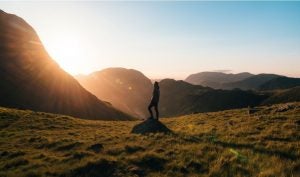 Hike in mountains 