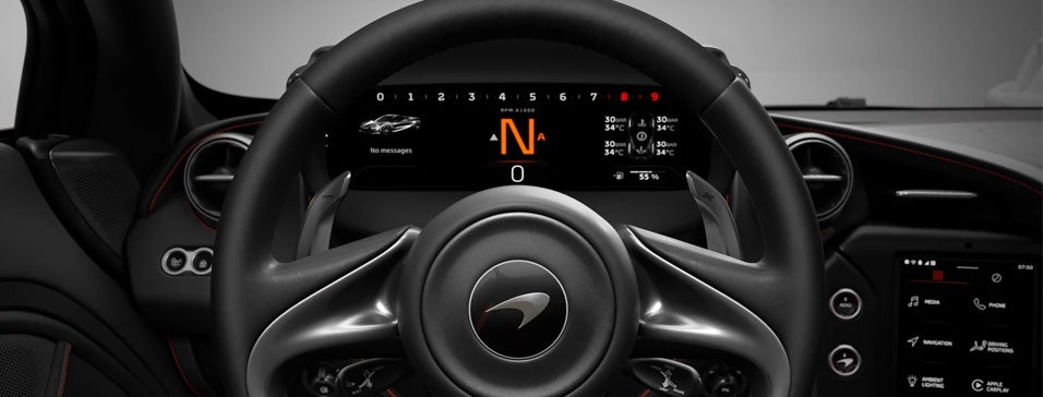 McLaren 750S cockpit