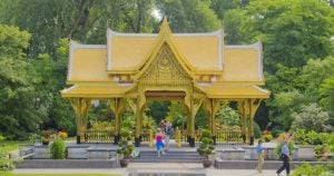 A beautiful pagoda in Madison's Olbrich Gardens.