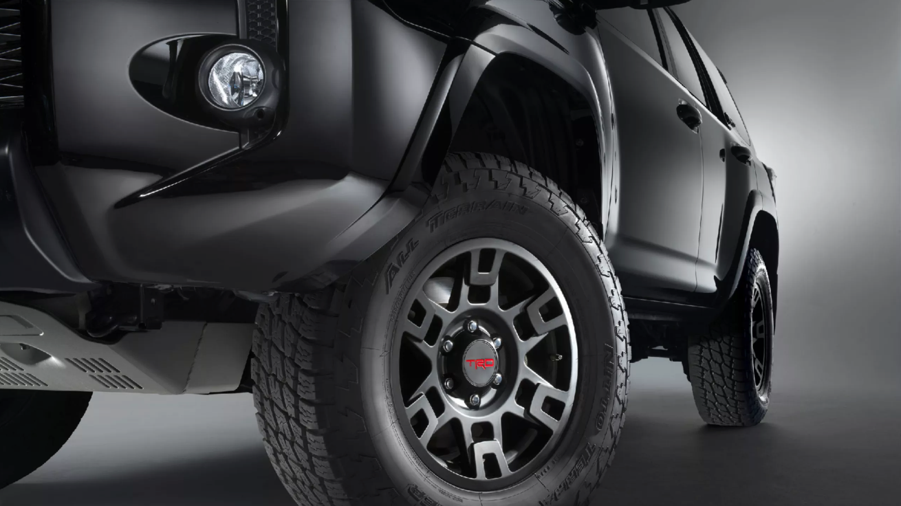 TRD wheels on a Toyota vehicle