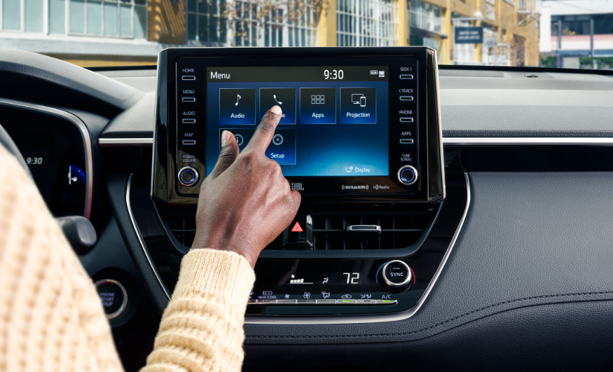  A driver selecting 