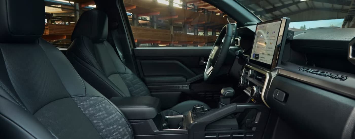 Black interior in a 2026 Toyota Tacoma.