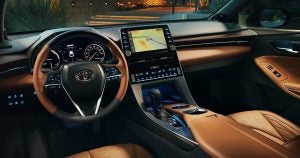 The interior of a 2018 Toyota Avalon.