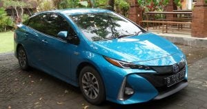 The plug-in model of a new Toyota Prius.