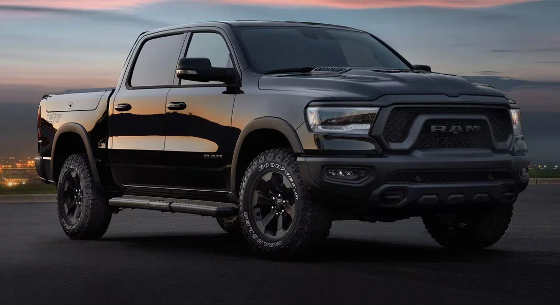 A 2024 RAM 1500 amidst a dusky backdrop