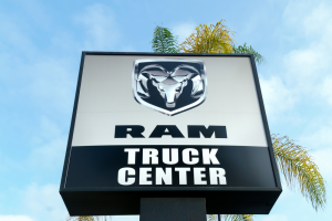 ram truck service center sign