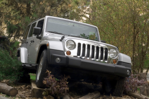 Silver Jeep Wrangler