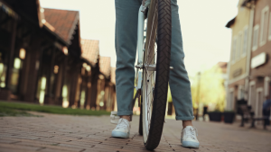 cyclist in detroit