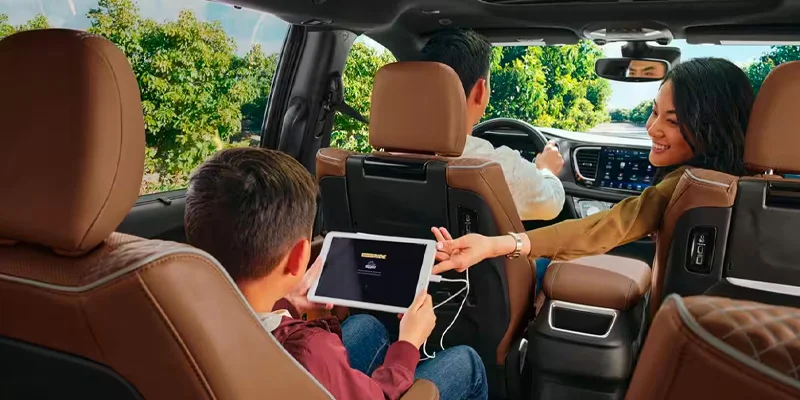 The interior of a Chrysler Pacifica