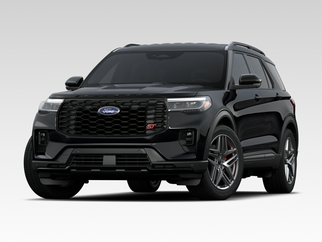 A black Ford Explorer
