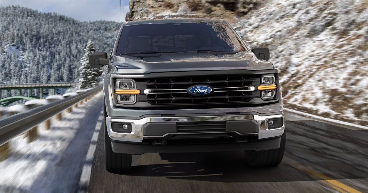 A silver Ford F-150