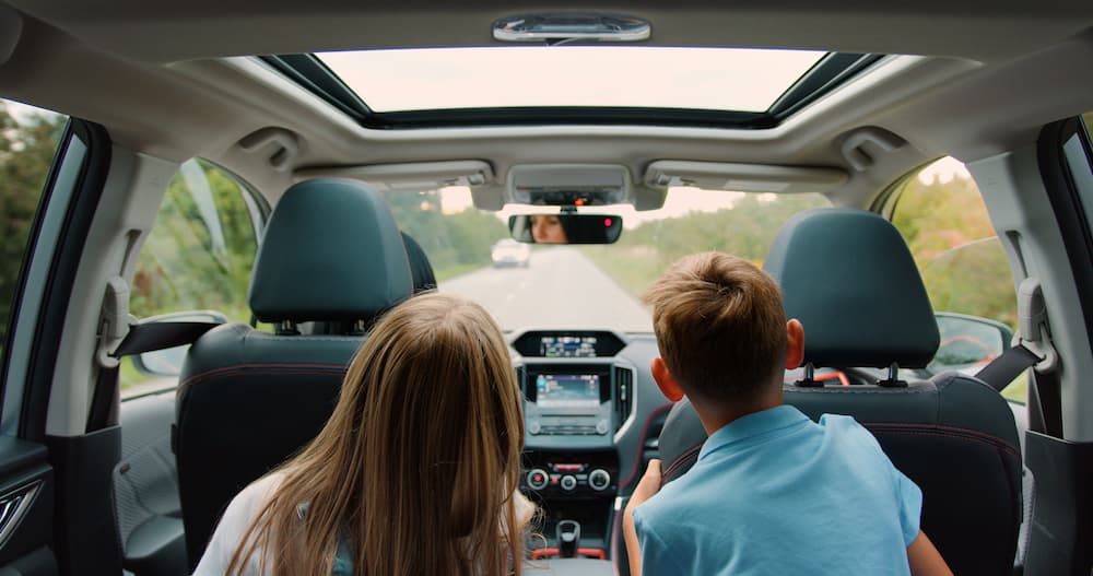 Family road trip in California in a safe Toyota