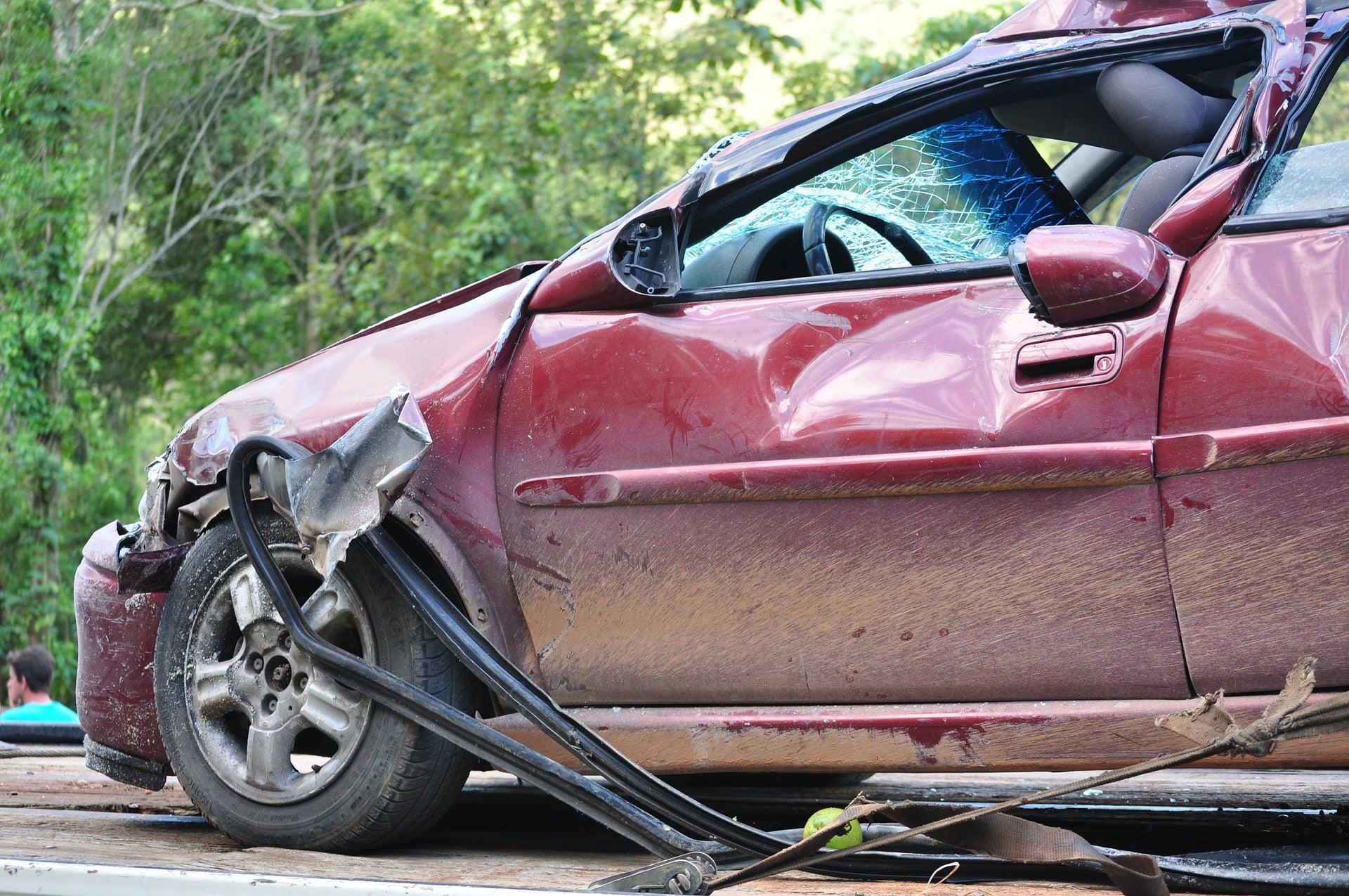 A car that's been in a collision