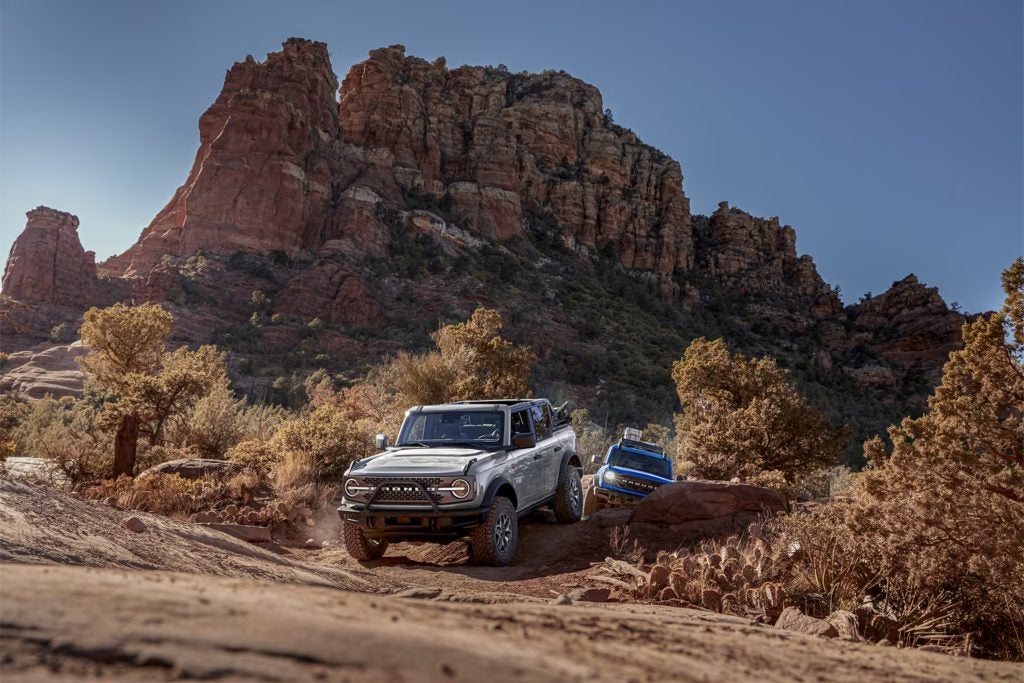 Ford Bronco off-road on New Mexico terrain