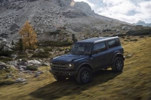 2021 Ford Bronco Driving Down Hill