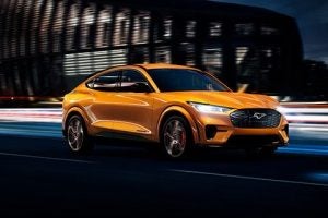 Orange 2021 Ford Mustang Mach-E