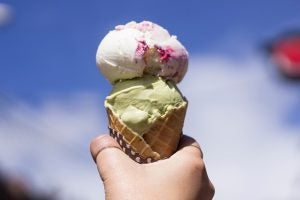 Two Scoops of Ice Cream in Cone
