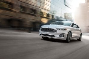 2020 White Ford Fusion