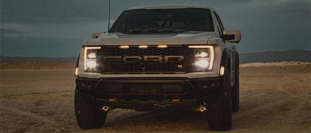 Ford Raptor at night