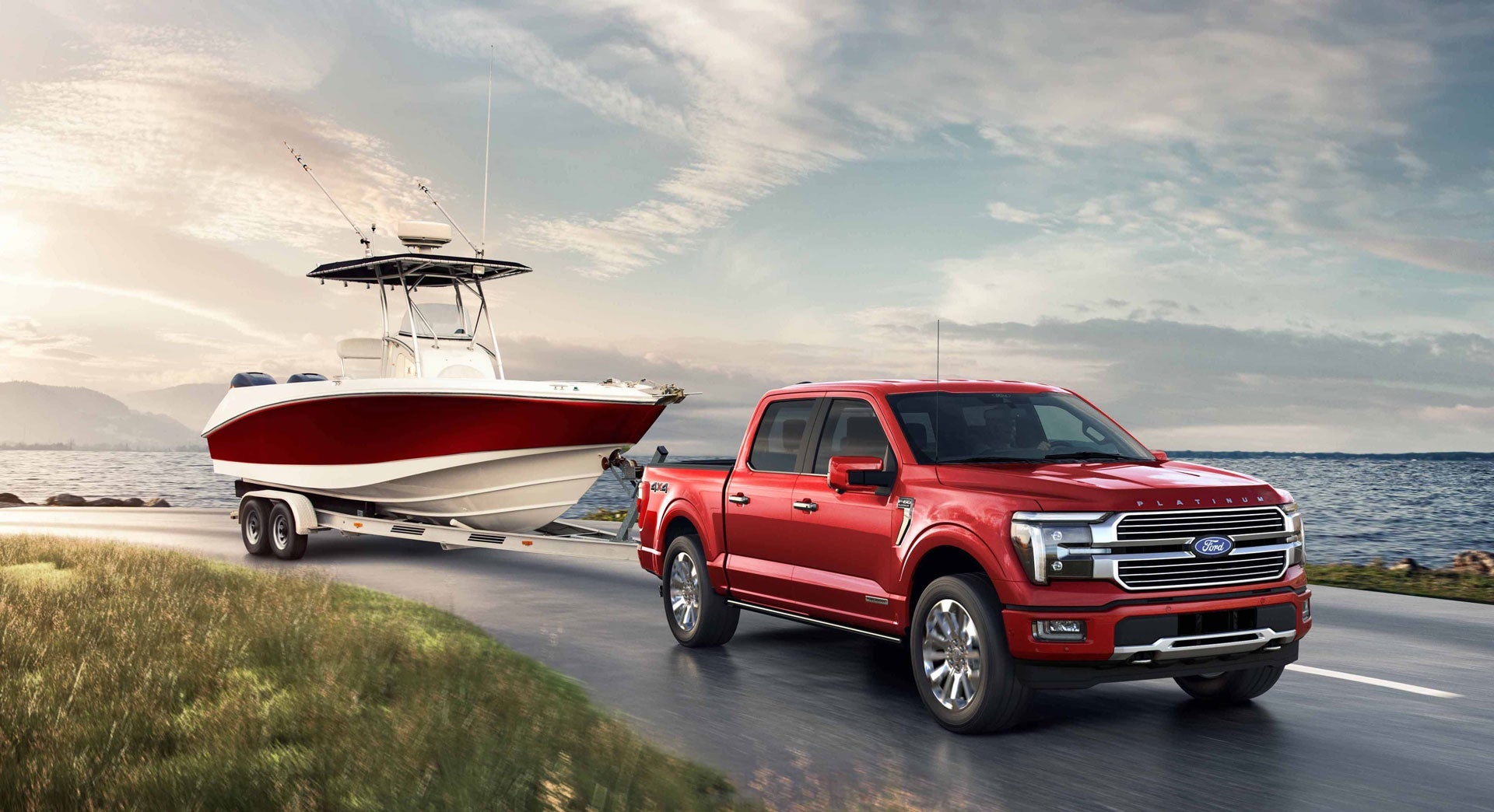 Ford F-150 towing ATVs