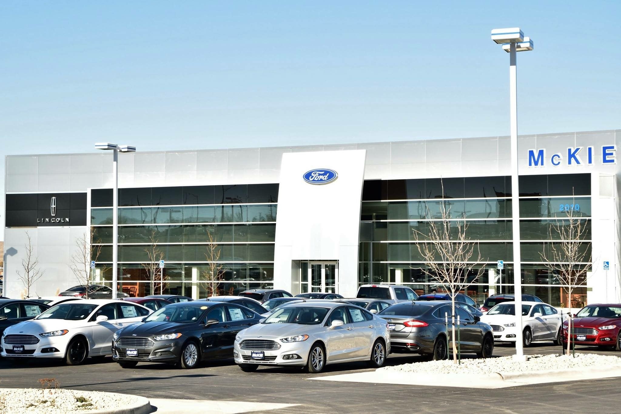 McKie Ford Storefront with Ford Vehicles in Front