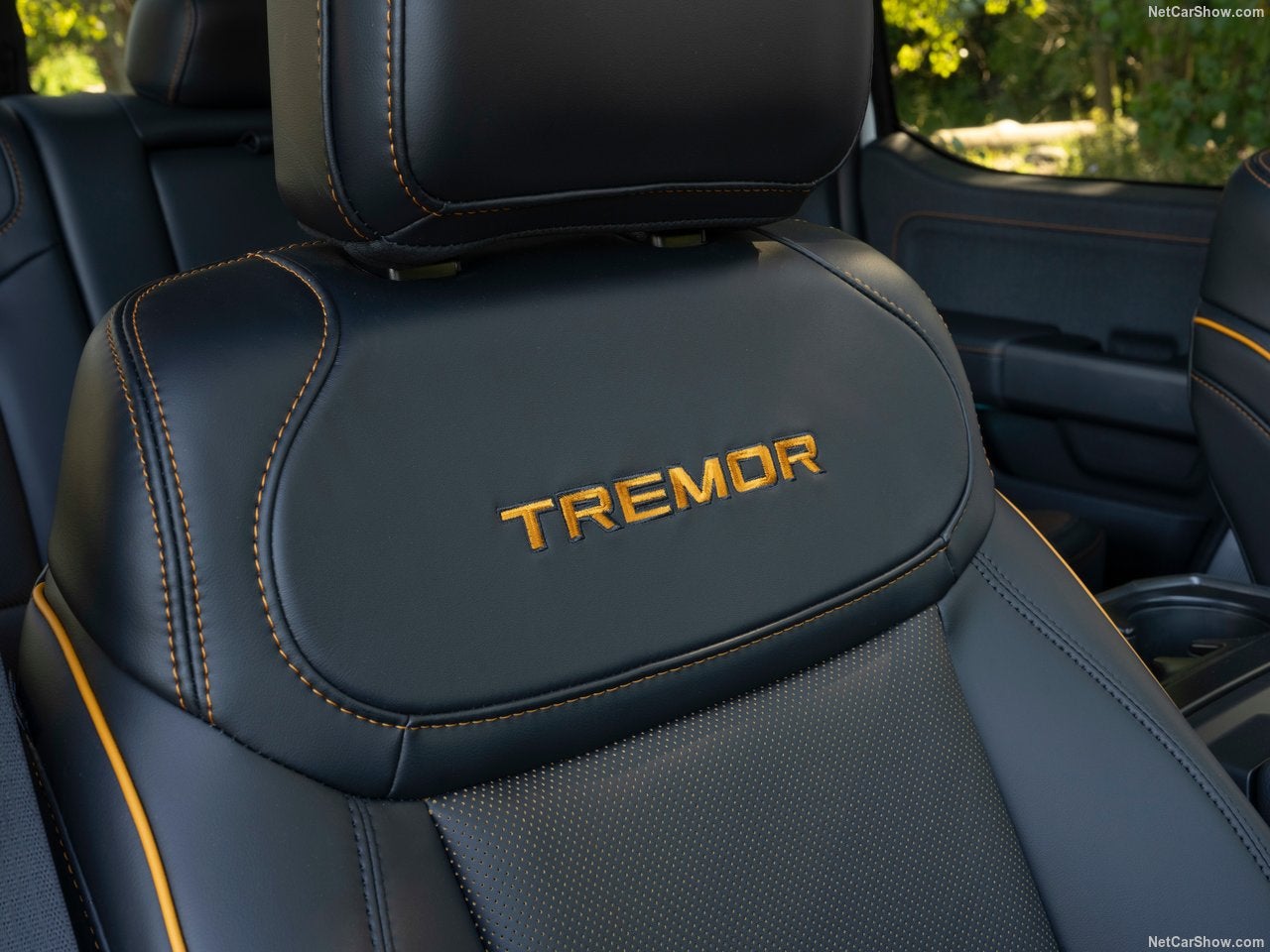 Close-up of the Ford F-150 Tremor's bold front fascia and aggressive grille