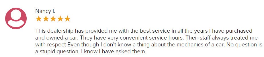 BBB Review of Gresham Ford from Nancy I.
