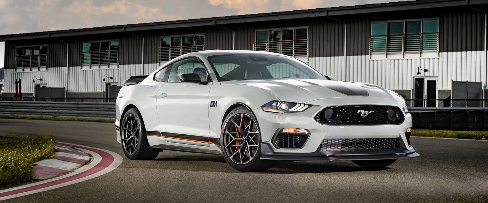 Ford Mustang Mach 1 on racetrack