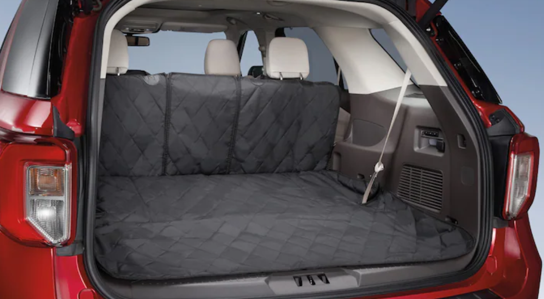 SUV cargo area with protective liner