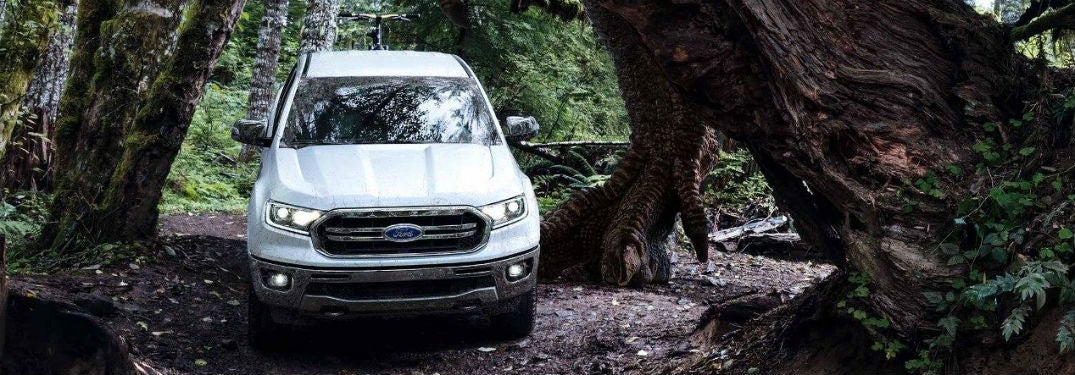 2019 Ford Ranger exterior front fascia under trees in forest