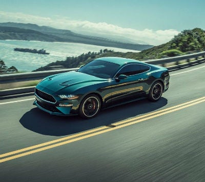 2019 Ford Mustang BULLITT exterior front fascia and drivers side on highway