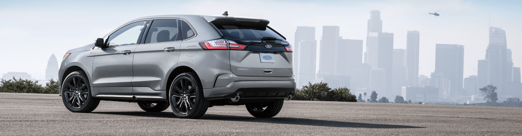 2021 Ford Edge Silver Outside City