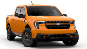Orange Fury 2026 Ford Maverick Tremor for sale in Huntington, WV — premium compact pickup with luxury interior and hybrid tech