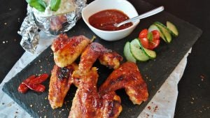 a plate of chicken wings in Rochester, MN