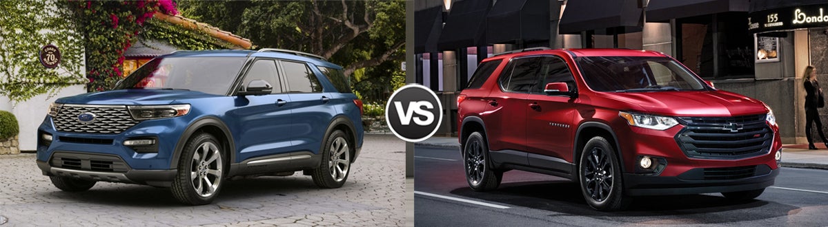 2020 Ford Explorer vs 2020 Chevrolet Traverse