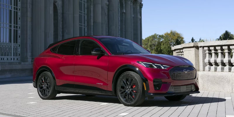 Red 2025 Ford Mustang Mach-E
