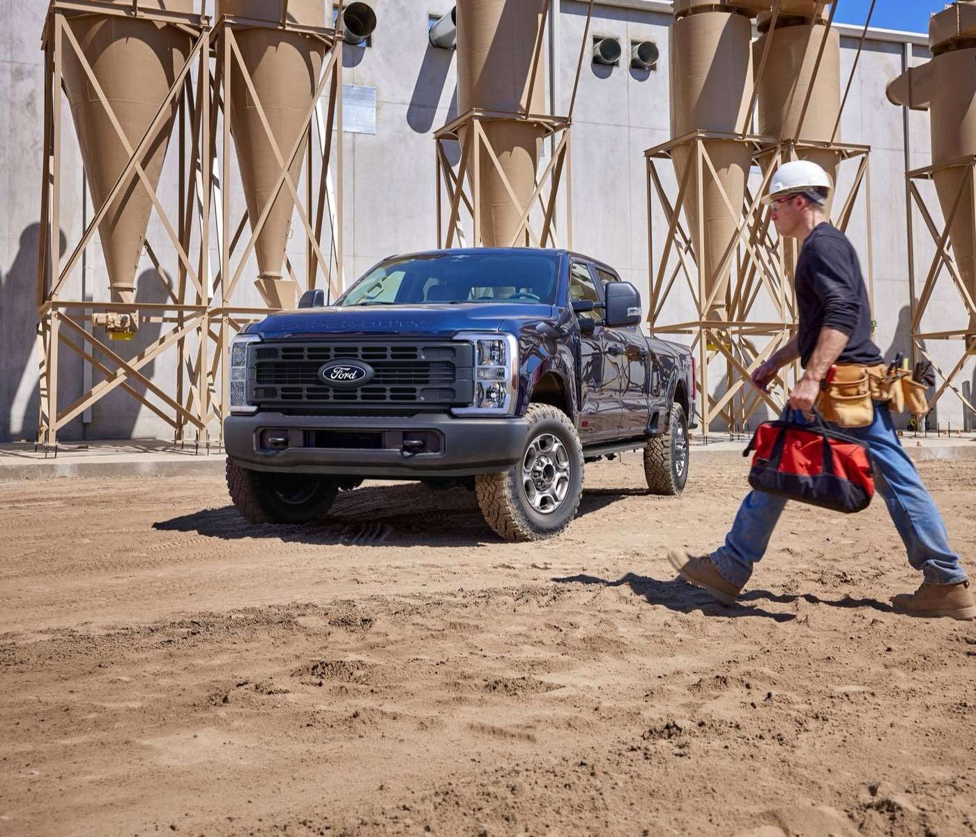 Ford Super Duty F-250 XL parked at a construction site