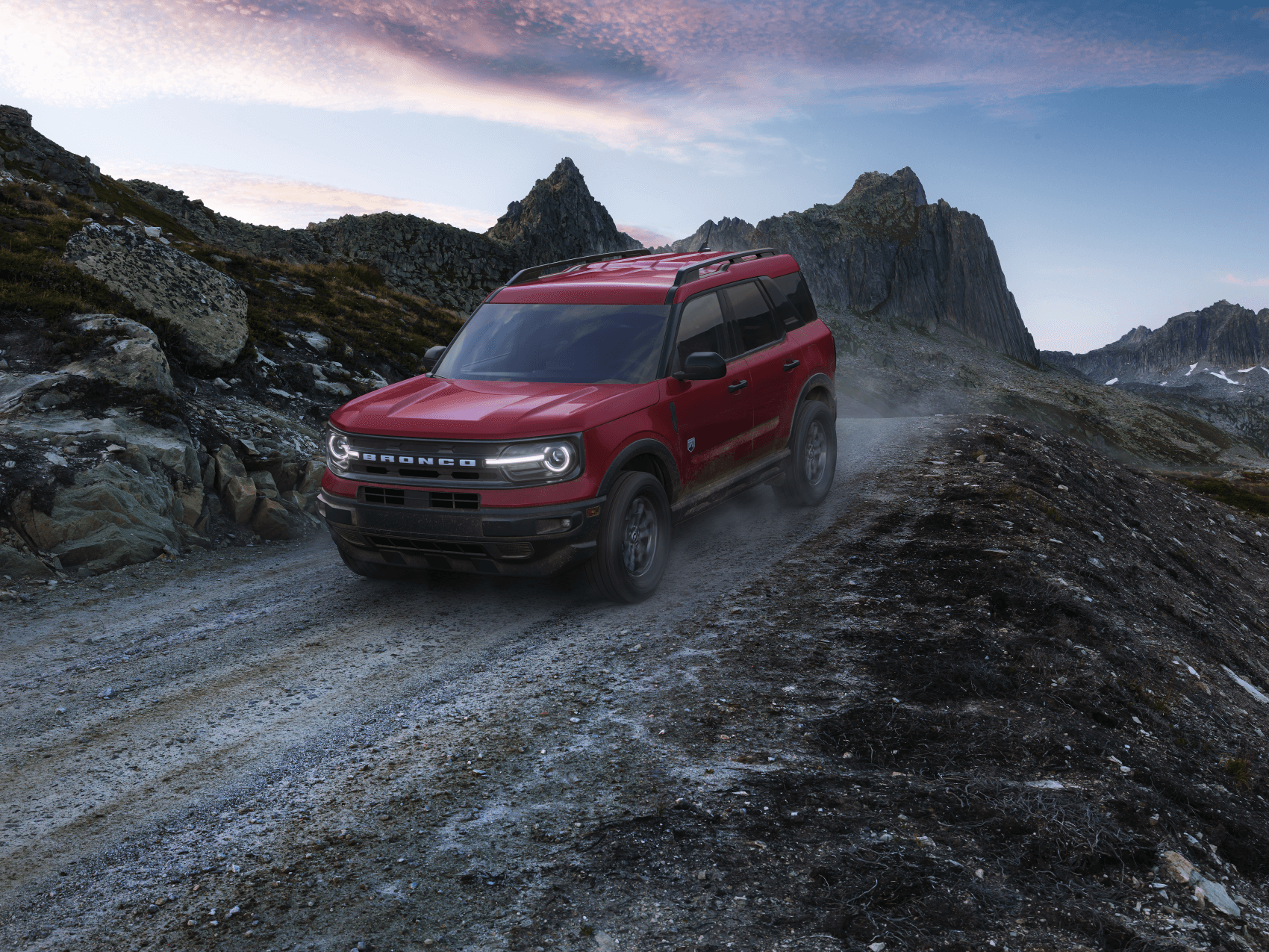 2021 Ford Bronco Sport Red Off-Roading Mountains