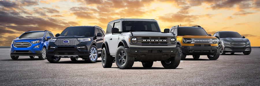 Ford vehicle lineup at Town & Country Ford near Beaumont, TX