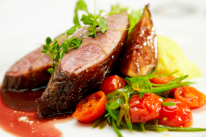 high-end food on a plate