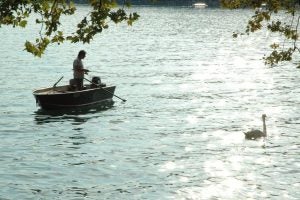 man fishing