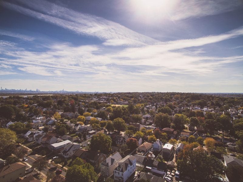 Aerial Shot of a Neighborhood Near Ocean Township, NJ