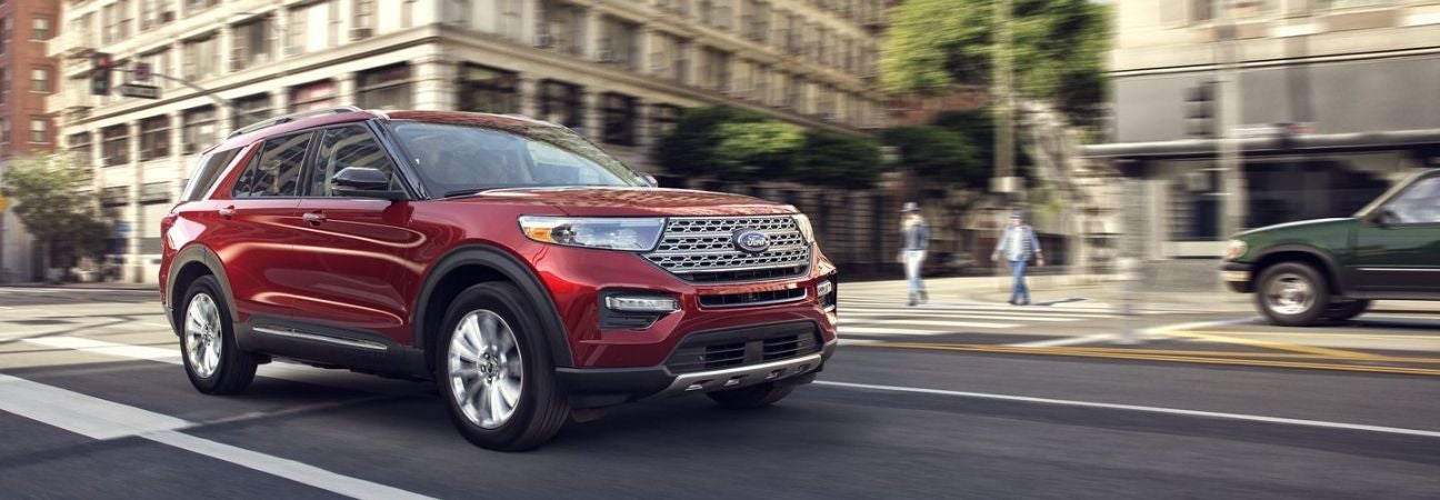 2020 Ford Explorer red SUV