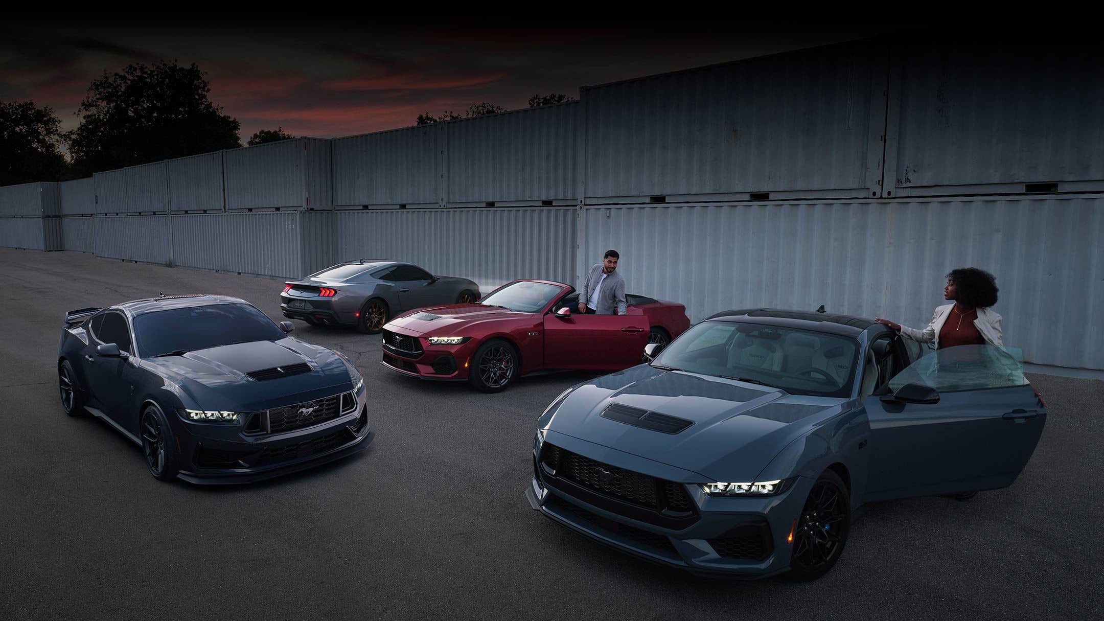 Ford Mustang outside Warehouse