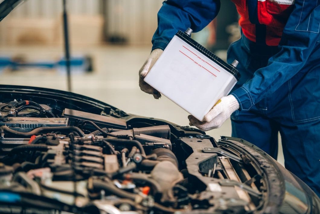 car battery installed