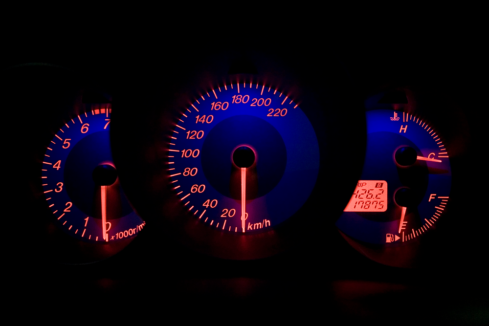 Car Dashboard and Speedometer