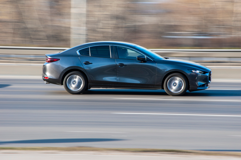 Gray Mazda Sedan