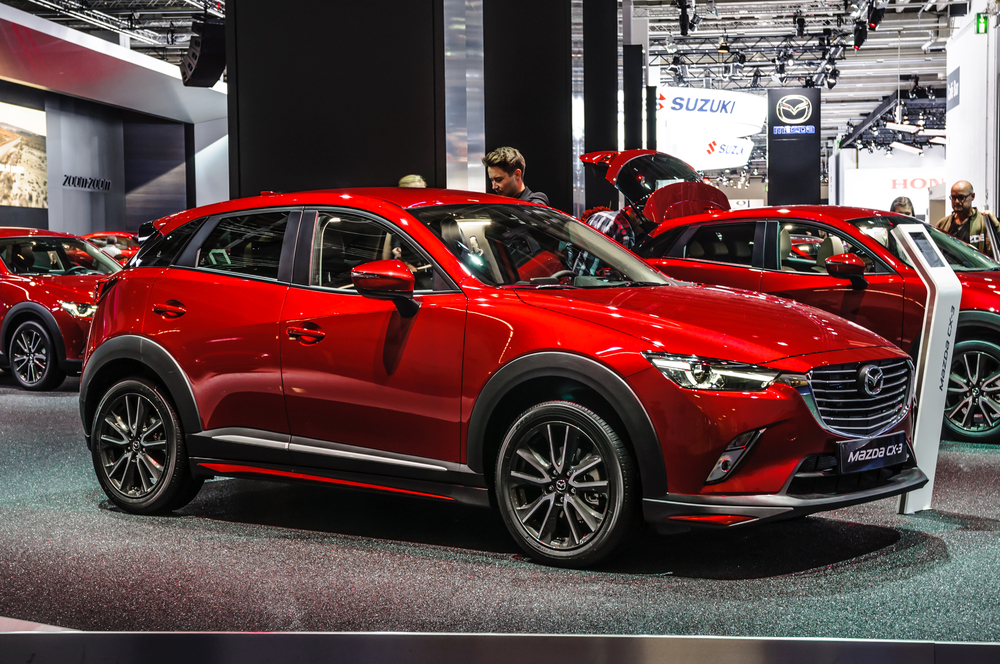 Red Mazda SUV